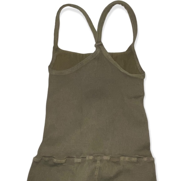 NEW! Free People Happiness Runs Square Neck Onesie - Olive Green $110 retail - Picture 7 of 12
